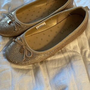 Carter's Sparkle Gold Bow Ballet Flats